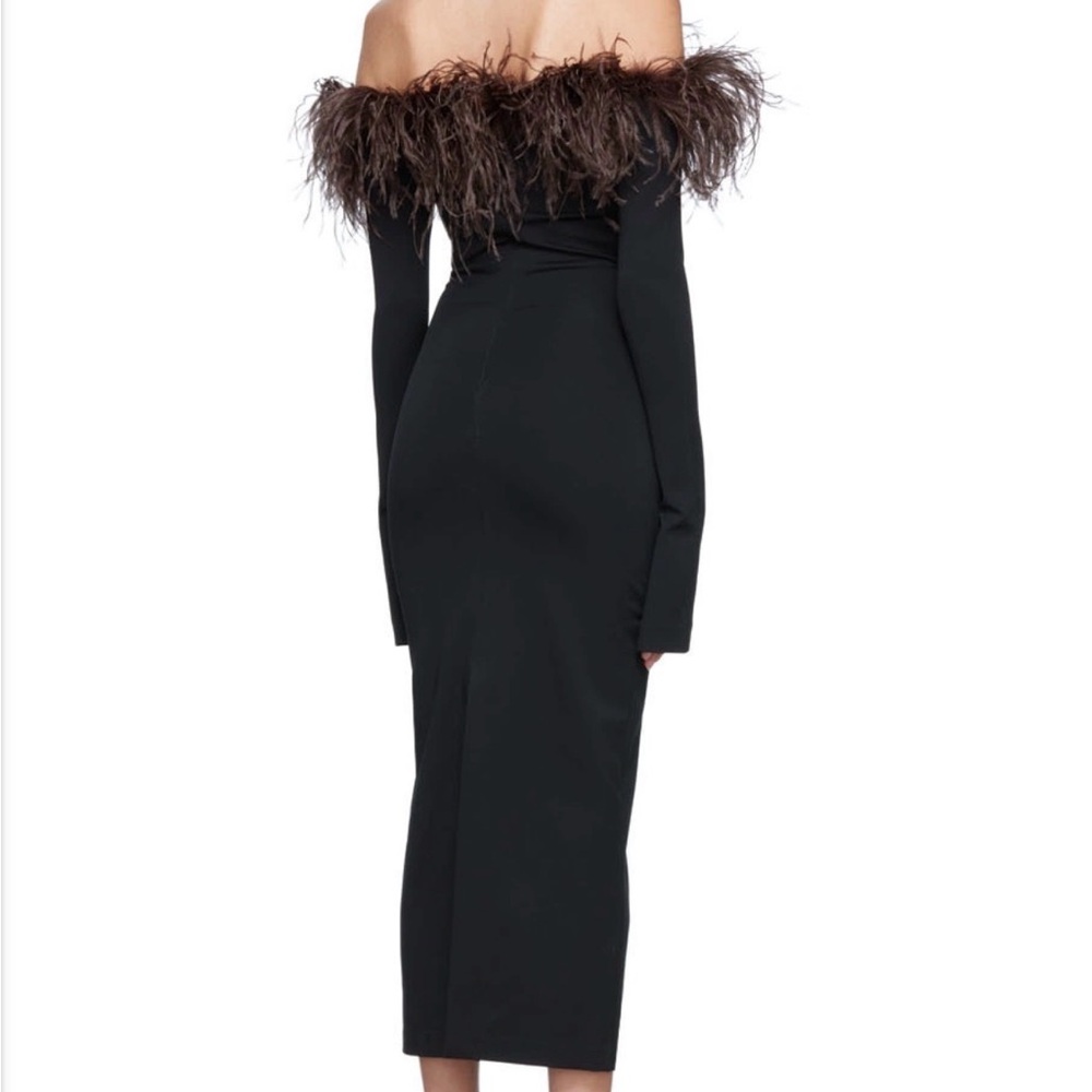 Elegant Black Long Sleeve/16Arlington Black Orion Midi Dress